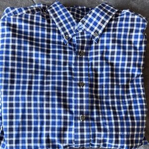 Jos. A. Bank Navy and White Checkered Men's Shirt